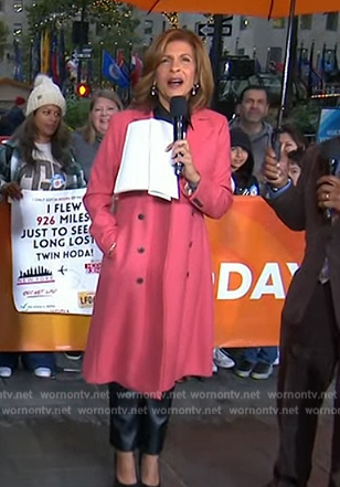 Hoda’s pink coat on Today
