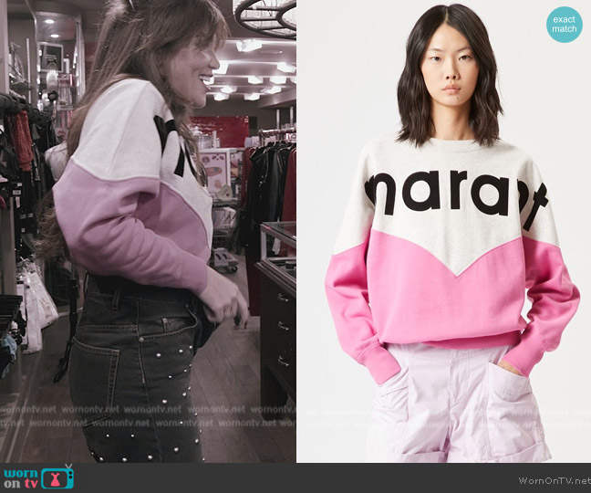 Isabel Marant Houston Two Tone Marant Sweatshirt worn by Brynn Whitfield on The Real Housewives of New York City