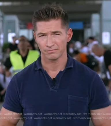 James Longman’s blue teddy polo on Good Morning America