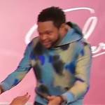 Jawn Murray’s blue tie dye hoodie on Sherri