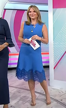 Jenna’s blue lace hem dress on Today