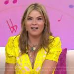 Jenna’s yellow floral embroidered dress on Today