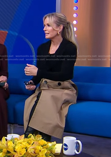 Jennifer’s beige midi skirt on Good Morning America