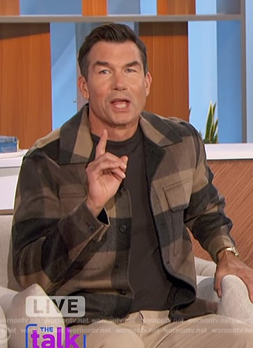 Jerry’s brown check jacket on The Talk