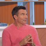 Jerry’s pink cable knit sweater on The Talk