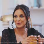 Jessel’s black fringe cutout dress on The Real Housewives of New York City