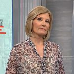 Kate’s floral sheer blouse and white pleated skirt on NBC News Daily