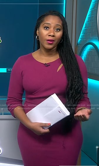 Kay’s pink ribbed cutout dress on NBC News Daily