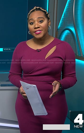 Kay’s pink ribbed cutout dress on NBC News Daily