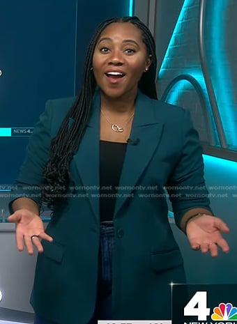 Kay’s teal green blazer on NBC News Daily