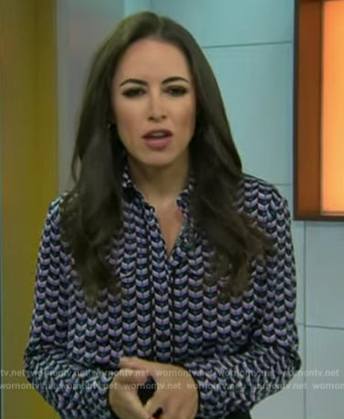 Kaylee Hartung’s geometric print blouse on Today