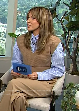 Keltie’s layered cropped top on E! News