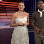 Keltie’s silver pleated skirt on E! News