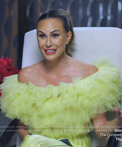 Keltie’s yellow tulle ruffle top and pants on E! News