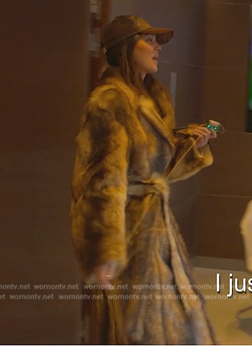 Kendall’s beige fur coat on The Kardashians