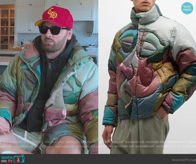 KidSuper Kissing Puffer Jacket worn by (Scott Disick) on The Kardashians