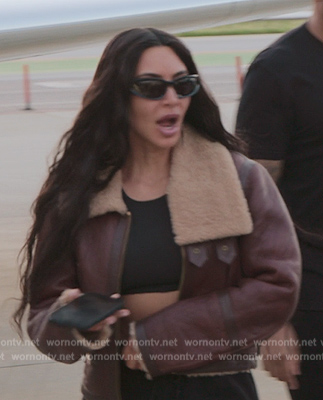 Kim’s black sunglasses on The Kardashians