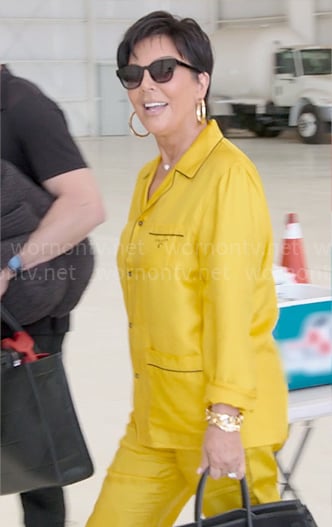Kris’s yellow pajamas on The Kardashians