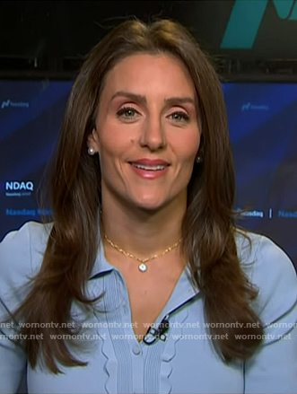 Kristina Partsinevelos’s blue polo dress on NBC News Daily