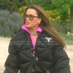 Kyle’s pink sweater and black down jacket on The Real Housewives of Beverly Hills