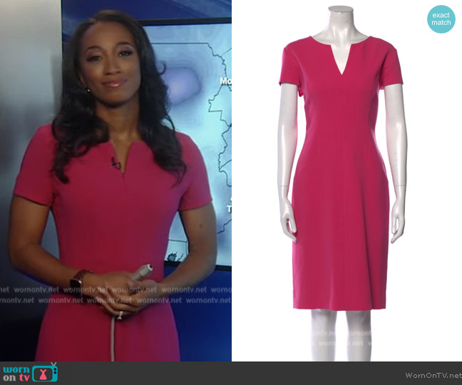 Lafayette 148 Wool Knee Length Dress worn by Brittany Bell on Good Morning America