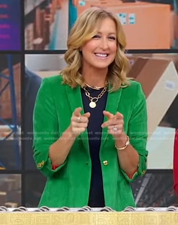 Lara’s green corduroy blazer on Good Morning America