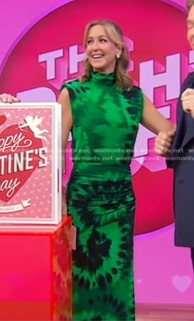 Lara’s green tie dye dress on Good Morning America
