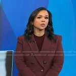 Laura’s brown double breasted blazer and pants on Today
