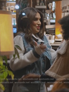 Leva’s denim sherpa jacket on Southern Charm