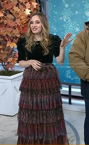 Lexie Sachs’s print tiered skirt on Today