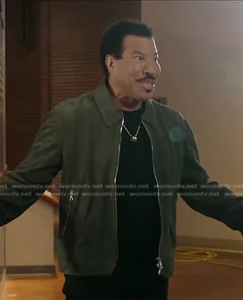 Lionel Richie’s green suede jacket on Good Morning America