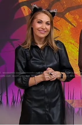 Lori’s black leather shirtdress on Good Morning America