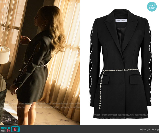 Mach & Mach Crystal-embellished blazer dress worn by (Luz Cipriota) on Elite