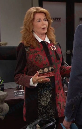 Maggie’s patchwork jacket on Days of our Lives
