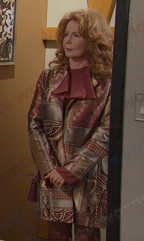 Maggie’s mixed print jacket coat on Days of our Lives