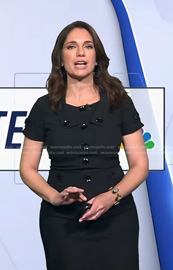 Maria’s black button detail sheath dress on Today