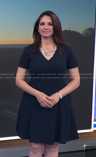 Maria’s black scalloped trim dress on Today