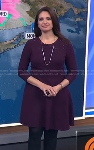 Maria’s purple pointelle dress on Today