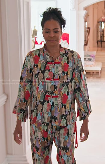 Mary’s print pajamas on The Real Housewives of Salt Lake City