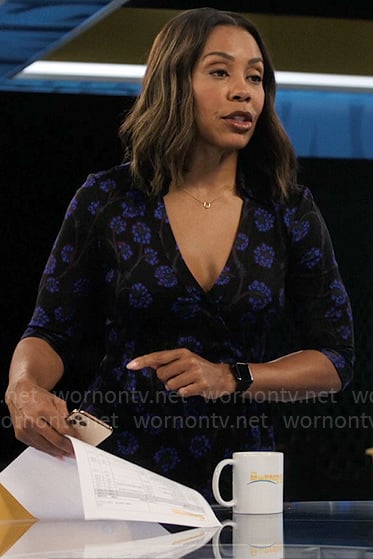 Mia’s floral wrap dress on The Morning Show