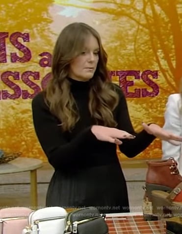 Monica Mangin’s sweater dress on Live with Kelly and Mark