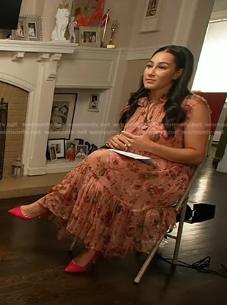 Morgan’s pink floral ruffle dress on Today