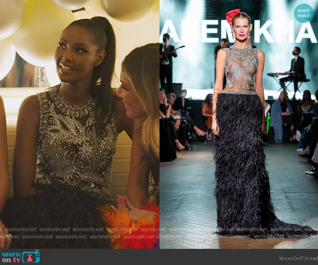 Naeem Khan Crystal Glass And Swarovski Gown worn by Ubah Hassan on The Real Housewives of New York City