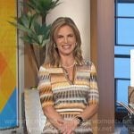 Natalie’s ribbed stripe polo dress on The Talk
