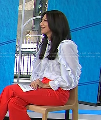 Natalie’s blue ruffle blouse on Today
