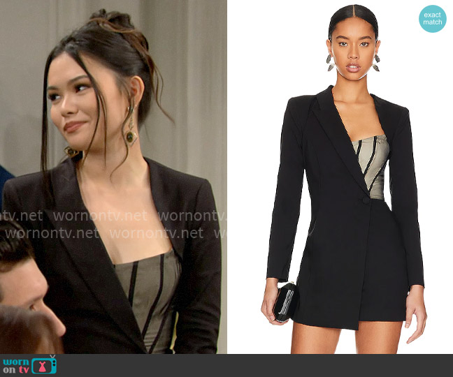 NBD Caia Mini Dress worn by Luna (Lisa Yamada) on The Bold and the Beautiful