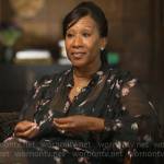 Nicole Avant’s black floral dress on CBS Mornings