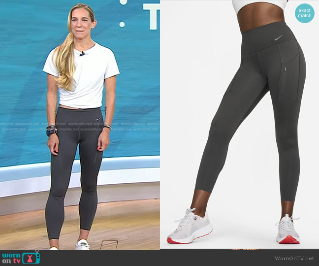 Nike Go Firm-Support High-Waisted 7/8 Leggings with Pockets worn by Jes Woods on Today