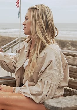Olivia’s beige corduroy jacket on Southern Charm
