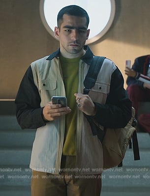 Omar’s colorblock jacket on Elite